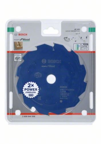 BOSCH Zaagblad voor accuzagen; Expert voor Hout 165x20x1,5/1x12T 2608644506