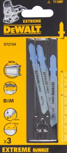 DeWALT Bimetaalzaagblad EXTREME 76 mm, metalen vanaf 6 mm, staal 3 - 5 mm (3 stuks) DT2154