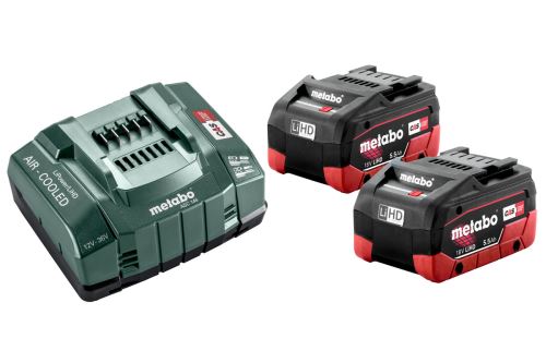 METABO Basisset (lader + accu's) 18V / 2x LiHD 5,5 Ah 685122000