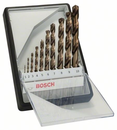 BOSCH Metaalborenset Robust Line HSS-Co, 10-delig 1; 2; 3; 4; 5; 6; 7; 8; 9; 10 mm (10 stuks) 2607019925