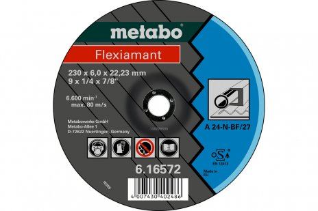 METABO Slijpschijf Flexiamant 115x6,8x22,23 staal, SF 27 - 616725000 616725000