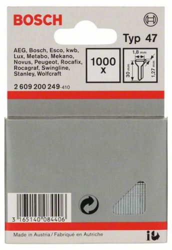 BOSCH Nagels, type 47 1,8 x 1,27 x 16 mm (1000 stuks) 1609200376