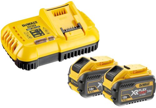 DeWALT Oplader XR FLEXVOLT + 2x accu 9,0Ah DCB118X2