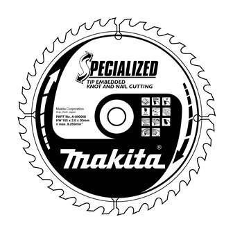 MAKITA houtzaagblad SPECIALIZED met verzonken tanden 210x1,9x30 mm 24 tanden B-09438