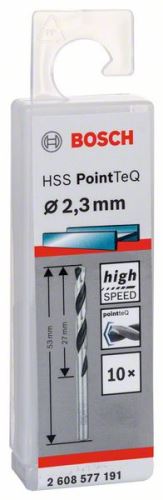 BOSCH Spiraalboor HSS PointTeQ 2,3 mm (10 stuks) 2608577191