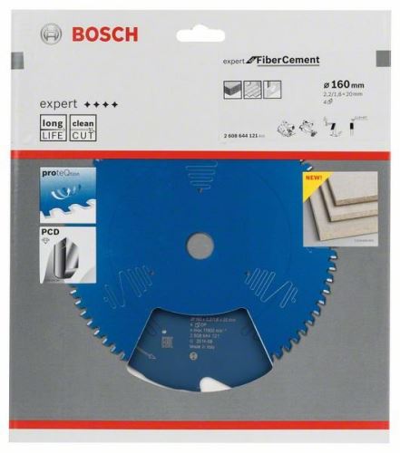 BOSCH Zaagblad Expert voor Vezelcement 160 x 20 x 2,2 mm, 4 2608644121