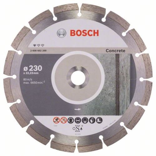 BOSCH Diamantdoorslijpschijf Standaard voor Beton 230 x 22,23 x 2,3 x 10 mm 2608602200