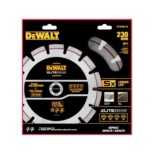 DeWALT Diamantzaagblad ELITE SERIES 230 x 22,23 mm voor het snijden van asfalt DT20466