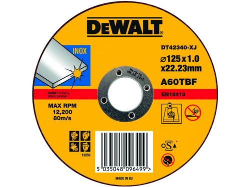 DeWALT Snijschijf voor RVS, vlak 125 x 2,1 x 22,23 mm DT42340Z