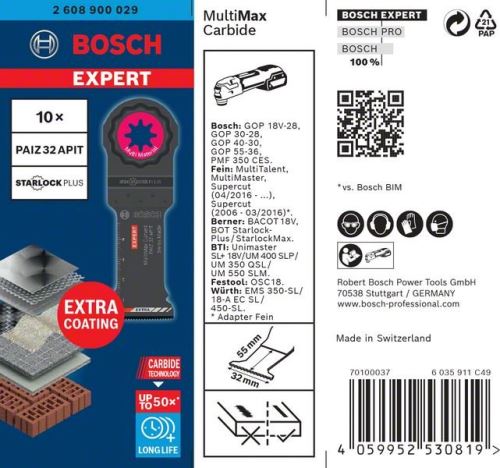 BOSCH EXPERT STARLOCKPLUS PAIZ32APIT, 10 stuks 2608900029