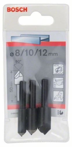 BOSCH Verzinkboorset, 3-delig 50 mm / 6-8 mm / 8; 10; 12 mm 2608596667