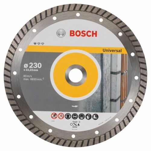 BOSCH Diamantdoorslijpschijf Standaard voor Universal Turbo 230 x 22,23 x 2,5 x 10 mm 2608602397