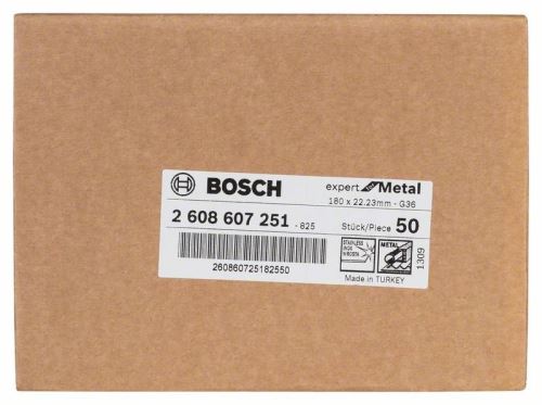 BOSCH Fiber-slijpschijf R444, Expert for Metal D = 180 mm; K = 36 2608607251