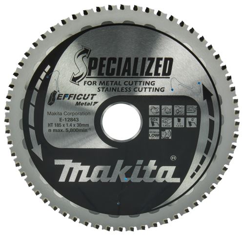 MAKITA zaagblad staal Efficut 185x1,4x30 mm 60 tanden E-12843