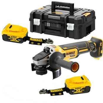 DEWALT Accu haakse slijper 18V 125mm, 2x 5Ah, zonder lader, Tstack DCG406P2LRT