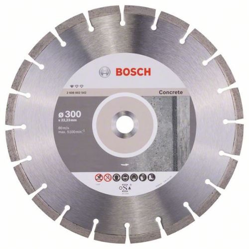 BOSCH Diamantdoorslijpschijf Standaard voor Beton 300 x 22,23 x 3,1 x 10 mm 2608602542