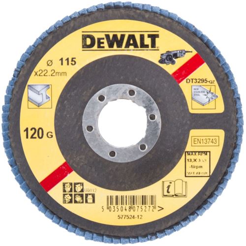 DeWALT Schuurlamellenschijf voor metaal vlak 115 x 22,2 mm 60G DT3293