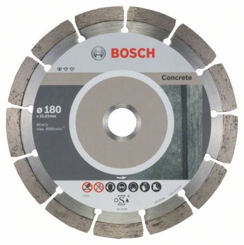 BOSCH Diamantdoorslijpschijf Standaard voor Beton 180 x 22,23 x 2 x 10 mm (10 stuks) 2608603242