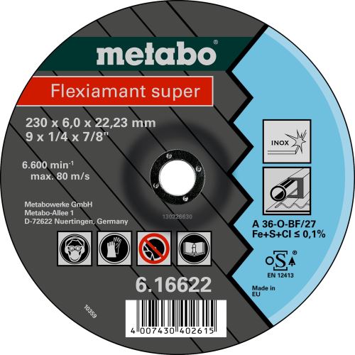 METABO Slijpschijf - RVS 115x6x22,2 mm 616739000