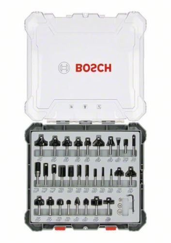 BOSCH Mixset vormfrezen met spindel Ø 6 mm, 30-dlg 2607017474