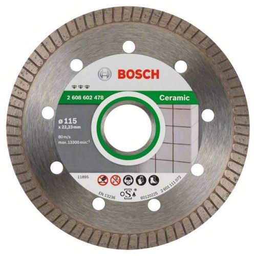 BOSCH Diamantdoorslijpschijf Best for Ceramic Extra-Clean Turbo - 230 x 22,23 x 1,8 x 7 mm 2608603597