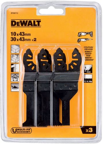 DeWALT Set messen voor het zagen van hout, genageld hout en gipsplaat en PVC (3 stuks) DT20713