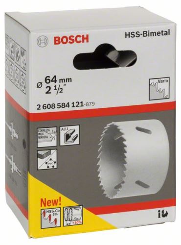 BOSCH HSS-bimetaal perforator voor standaard adapter 64 mm, 2 1/2" 2608584121