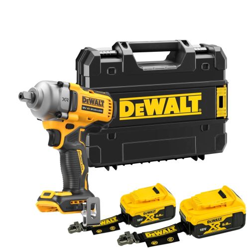 DeWALT Accu slagmoersleutel, 2x 5Ah accu met riem DCF891P2LRT