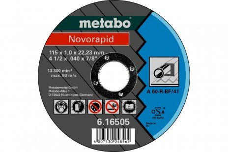 METABO Slijpschijf Novorapid 230 x 1,9 x 22,23 mm, staal, TF 42 - 616509000 616509000