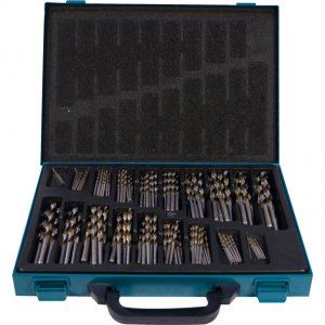 MAKITA metaalborenset HSS-TiN 10 stuks 1-8 (elk 0,5 mm) en 5 stuks 8,5-10 mm (elk 0,5 mm), 170 stuks D-30564