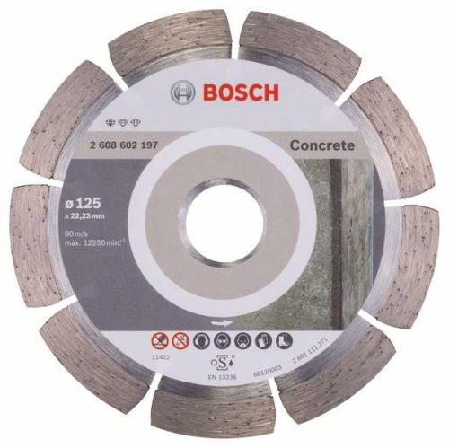 BOSCH Diamantdoorslijpschijf Standaard voor Beton 125 x 22,23 x 1,6 x 10 mm 2608602197