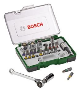 BOSCH 27-delige set met ratel 2607017160