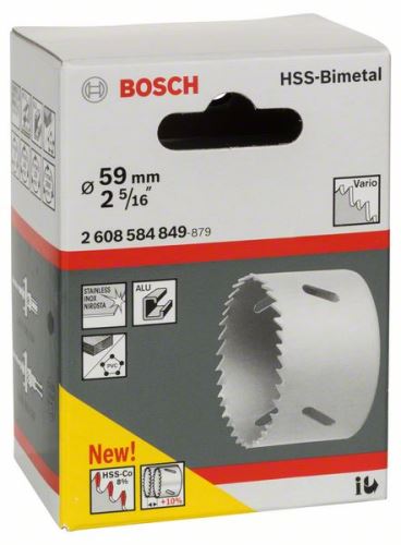 BOSCH HSS-bimetaal perforator voor standaard adapter 59 mm, 2 5/16" 2608584849