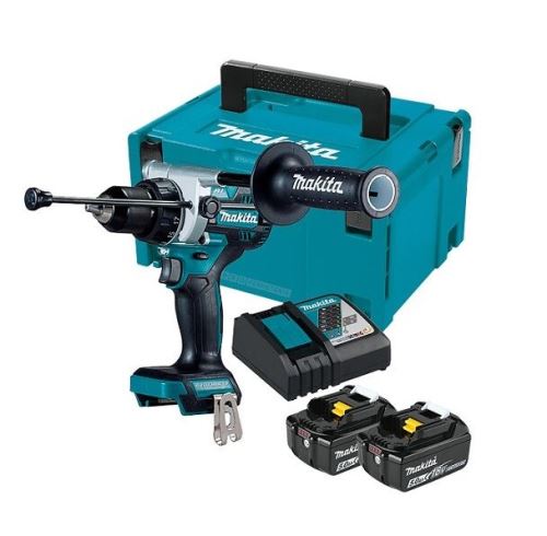 Makita Aku accu-slagschroevendraaier Li-ion LXT 18V 5,0 Ah, Makpac DHP486RTJ