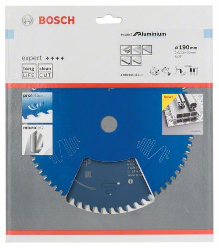 BOSCH Zaagblad Expert voor Aluminium 190 x 20 x 2,6 mm, 56 2608644101