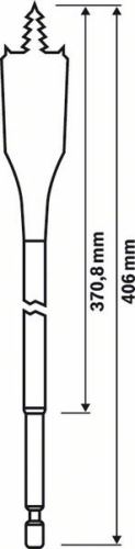 BOSCH Vlakfreesboor Self Cut Speed, zeskant - 40 x 152 mm 2608595415