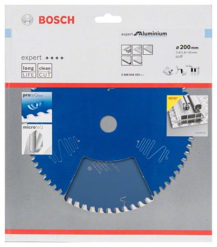 BOSCH Zaagblad Expert voor Aluminium 200 x 30 x 2,8 mm, 60 2608644103