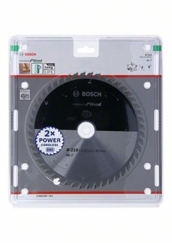 BOSCH Zaagblad voor accuzagen; Standaard voor hout 210x30x1,7/1,2x48T 2608837714