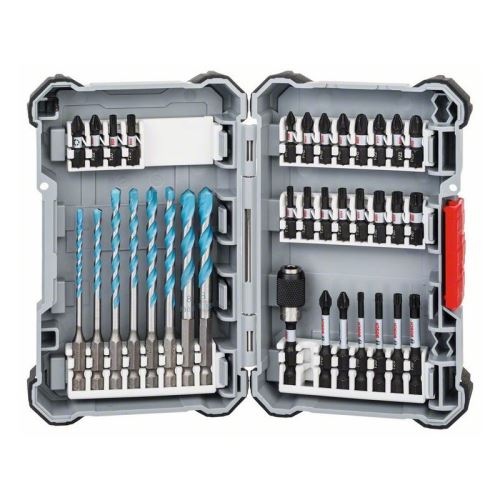 BOSCH 35-delige Pick&Click-set Impact Control-schroevendraaierbits en multifunctionele boren MultiConstruction 2607017570