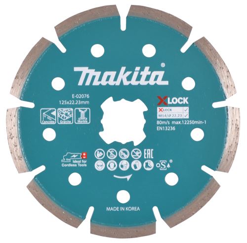 MAKITA X-lock diamantdoorslijpschijf 125x1,6x22,23 mm E-02076