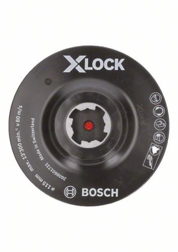 BOSCH X-LOCK systeemsteunplaat met klittenband-klemsysteem, 115 mm, 13.300 tpm 2608601721