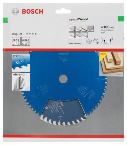 BOSCH Zaagblad Expert voor Hout 160 x 20 x 2,6 mm, 48 2608644021