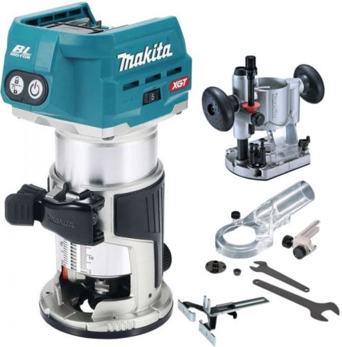 MAKITA Accu-aangedreven combifreesmachine met toebehoren Li-ion XGT 40V, zonder accu RT001GZ17