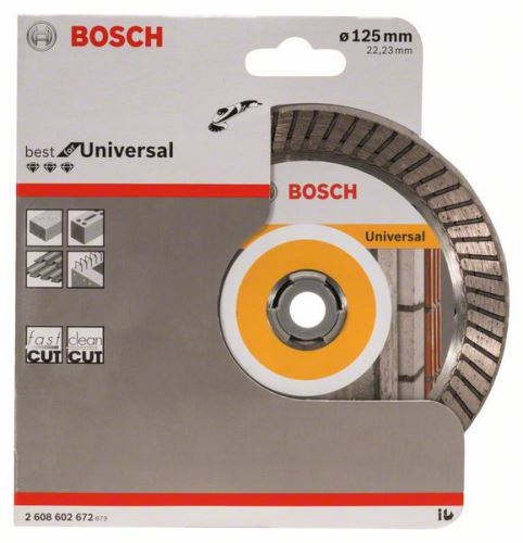 BOSCH Diamantdoorslijpschijf Best for Universal Turbo 125 x 22,23 x 2,2 x 12 mm 2608602672