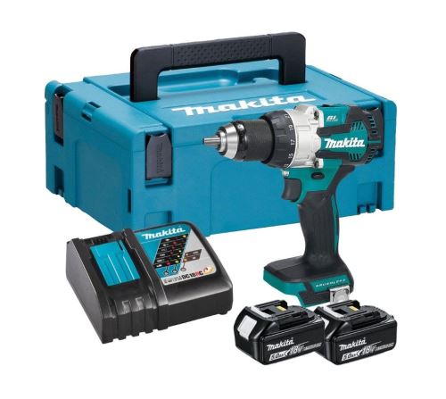 Makita Aku accu-slagschroevendraaier Li-ion LXT 18V 5,0 Ah, Makpac DHP489RTJ