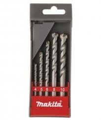 MAKITA steenborenset 4x40/70 en 5x50/100 en 6x60/100 en 8x90/150 en 10x90/150, 5-dlg D-05175