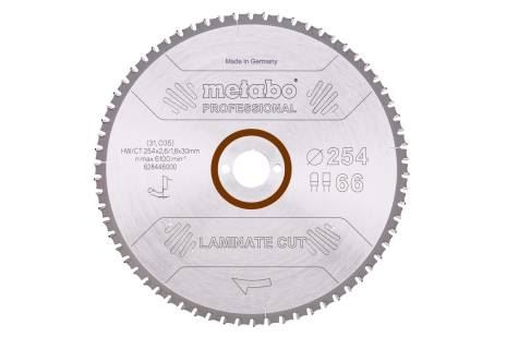 METABO Zaagblad "laminaatsnede - professioneel", 254 x 30 mm, 66 tanden, 0° 628446000