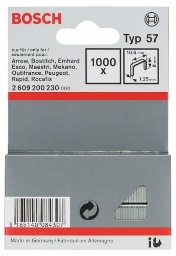 BOSCH Vlakdraadnietmachine, type 57 10,6 x 1,25 x 8 mm (1000 stuks) 2609200230