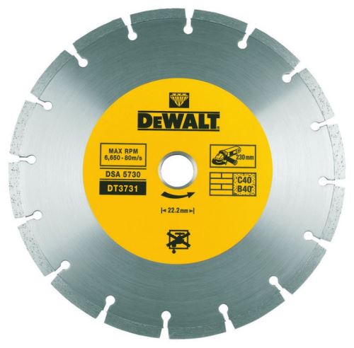 DeWALT DIA beton- en baksteendoorslijpschijf 115 x 22,2 mm DT3701