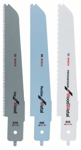 BOSCH Zaagbladenset voor Bosch PFZ 500 E multifunctionele zaag, 3-delig M 1142 H; M 3456XF; M 1122EF 2608656934